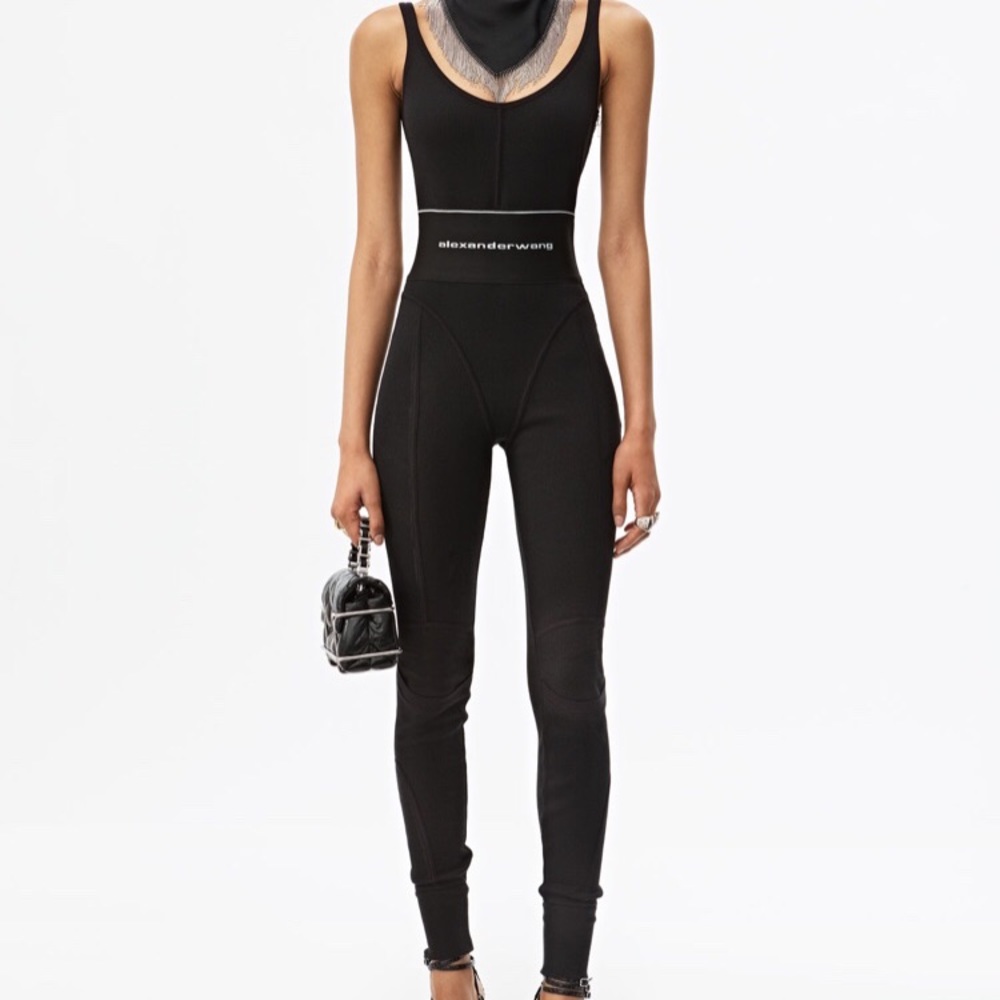 Alexander wang logo elastic jumpsuit